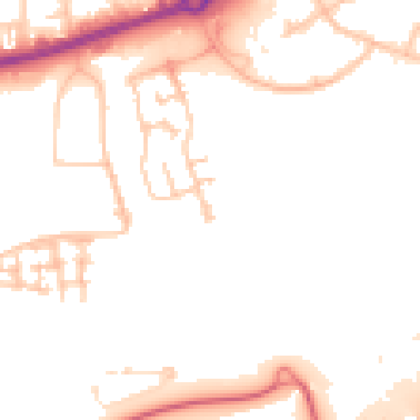 Daytime road noise heatmap for TS18 2FE