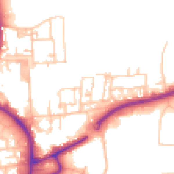 Daytime road noise heatmap for TS18 2JF