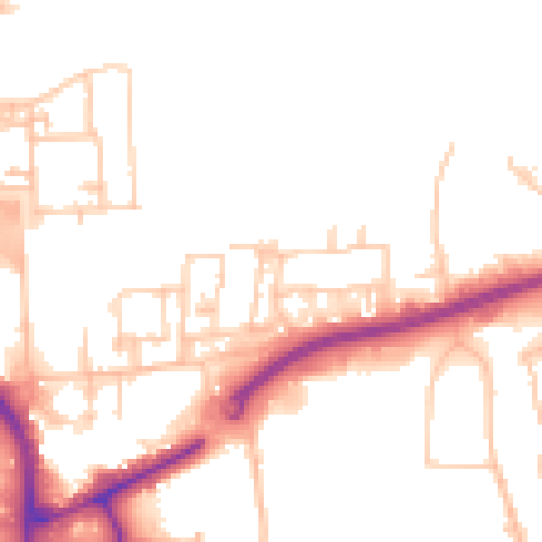 Daytime road noise heatmap for TS18 2JU