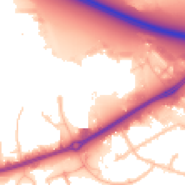 Daytime road noise heatmap for TS18 2SG