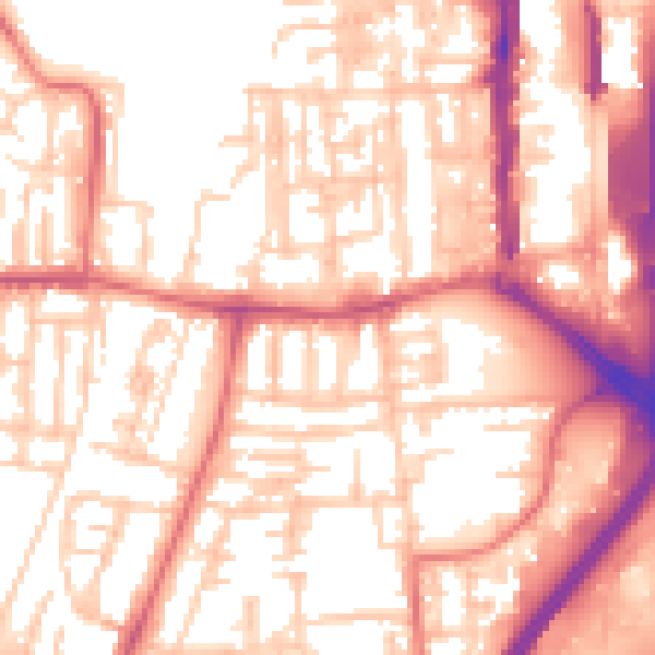 Daytime road noise heatmap for TS18 3DL