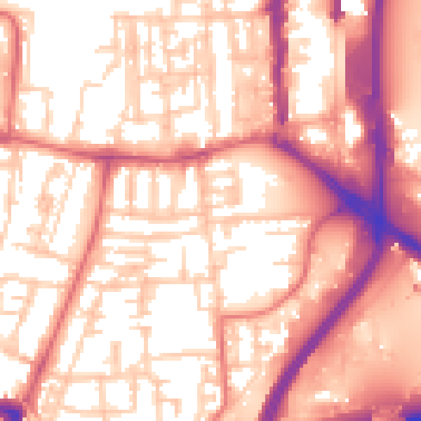 Daytime road noise heatmap for TS18 3EG
