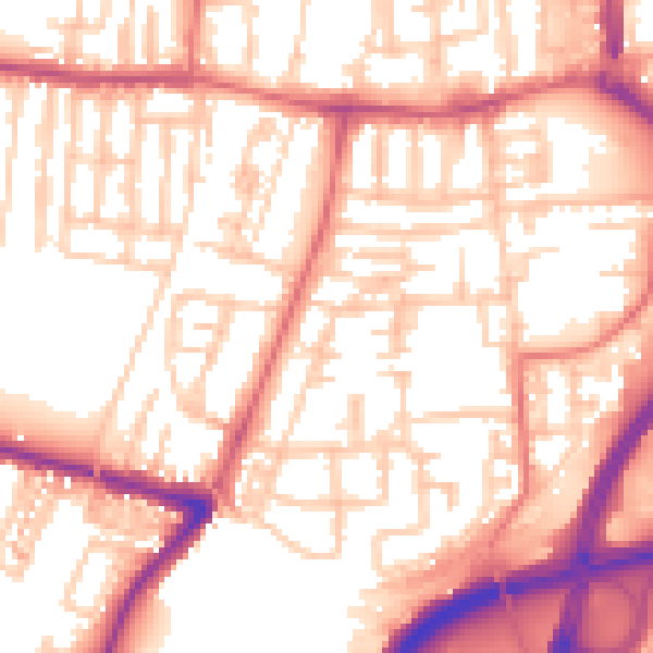 Daytime road noise heatmap for TS18 3JJ