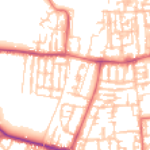 Daytime road noise heatmap for TS18 3NN