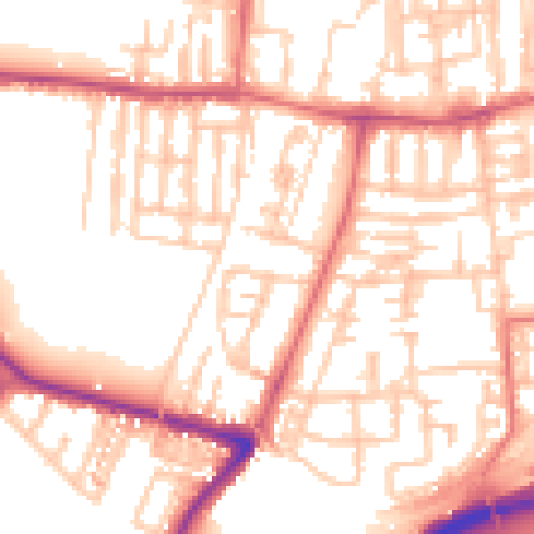Daytime road noise heatmap for TS18 3PX