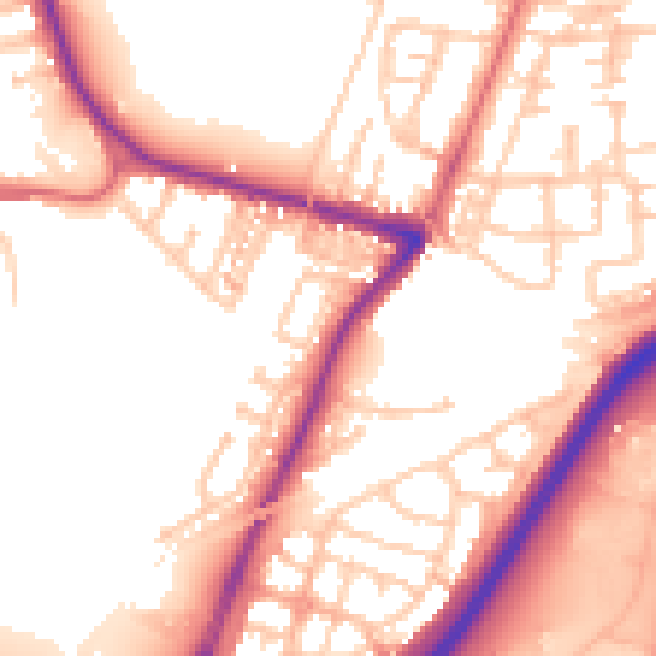 Daytime road noise heatmap for TS18 3QF