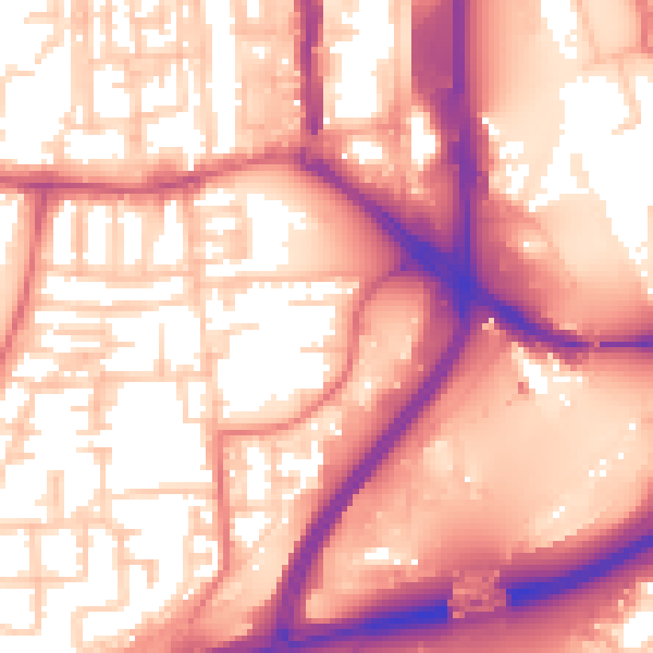 Daytime road noise heatmap for TS18 3SS