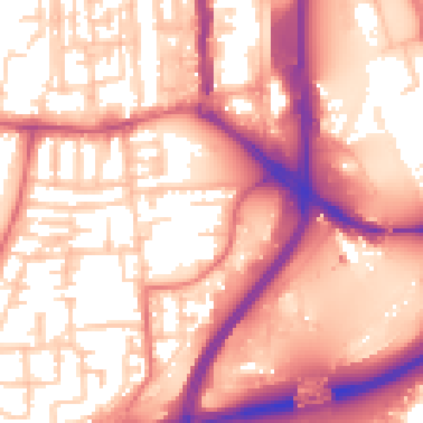 Daytime road noise heatmap for TS18 3ST
