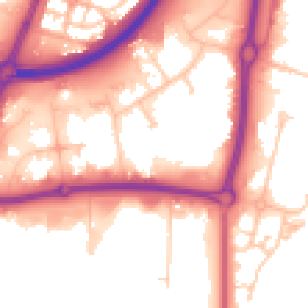 Daytime road noise heatmap for TS18 3TL
