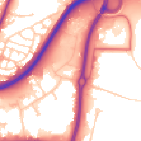 Daytime road noise heatmap for TS18 3TQ