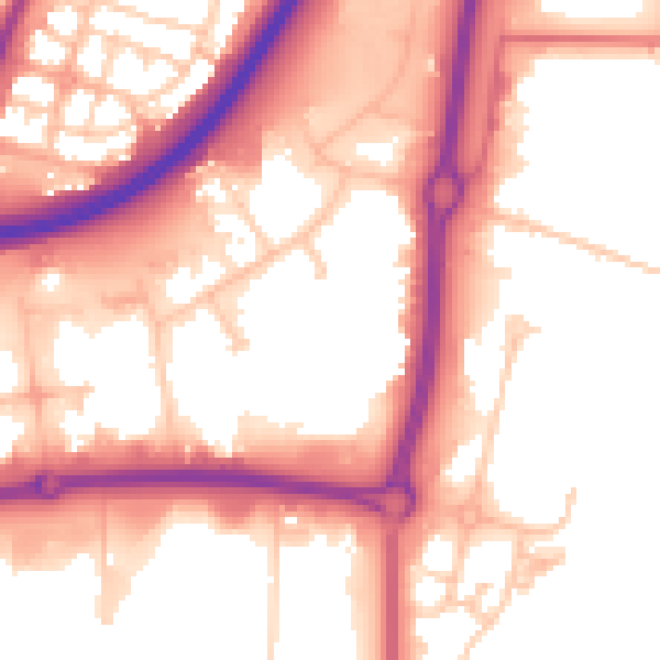 Daytime road noise heatmap for TS18 3TX