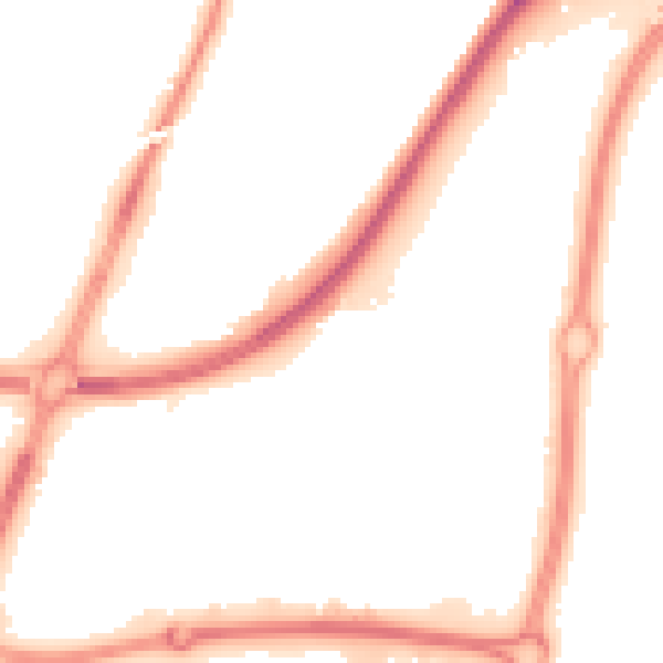 Night-time road noise heatmap for TS18 3WB
