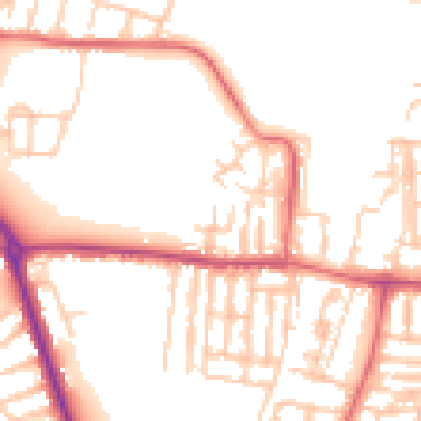 Daytime road noise heatmap for TS18 4AY