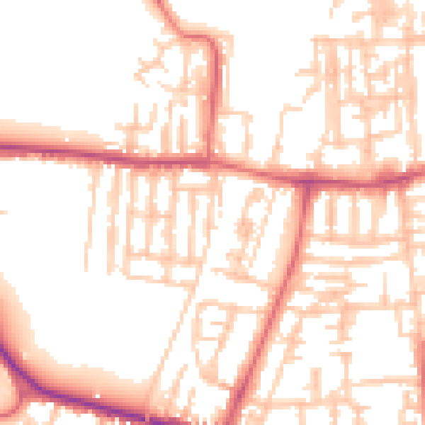 Daytime road noise heatmap for TS18 4DB