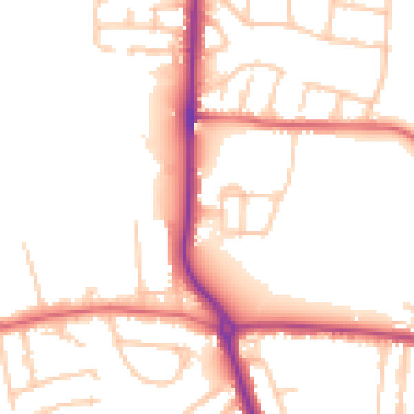 Daytime road noise heatmap for TS18 4JG