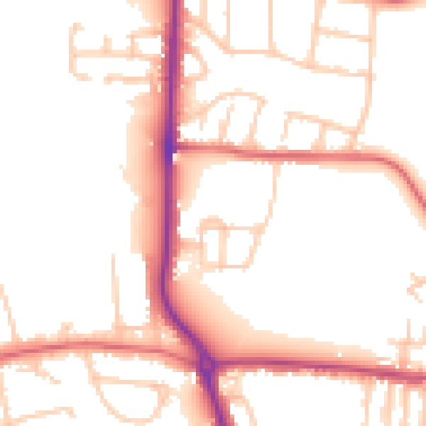 Daytime road noise heatmap for TS18 4JH
