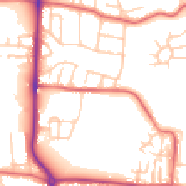 Daytime road noise heatmap for TS18 4LA