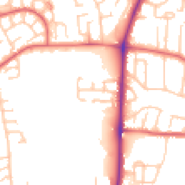 Daytime road noise heatmap for TS18 4QH