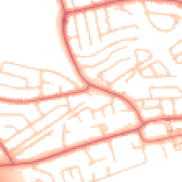 Daytime road noise heatmap for TS18 5JB