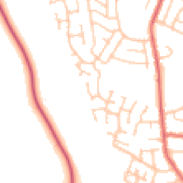 Daytime road noise heatmap for TS18 5PX