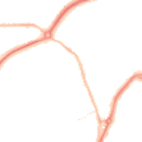 Night-time road noise heatmap for TS20 1AD