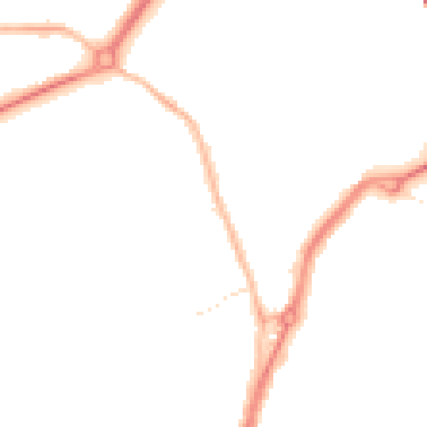 Night-time road noise heatmap for TS20 1AE