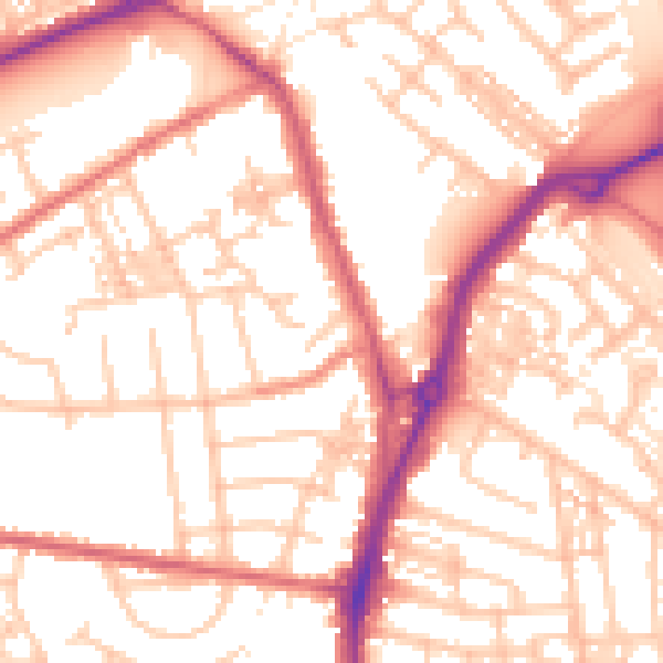Daytime road noise heatmap for TS20 1AG