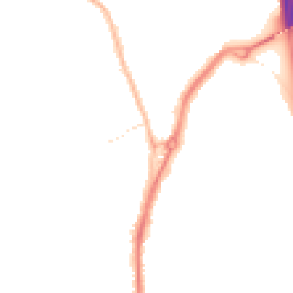 Night-time road noise heatmap for TS20 1AH