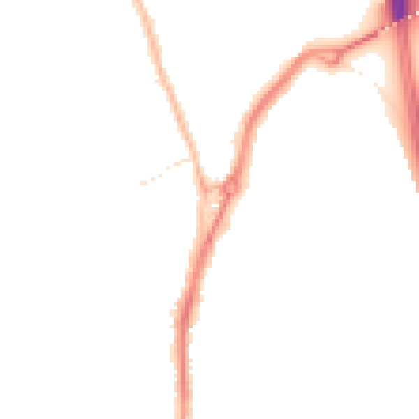 Night-time road noise heatmap for TS20 1AL