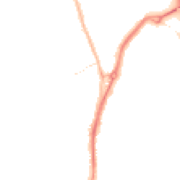 Night-time road noise heatmap for TS20 1AP