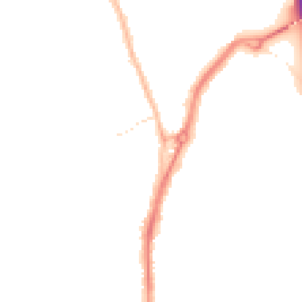 Night-time road noise heatmap for TS20 1AR