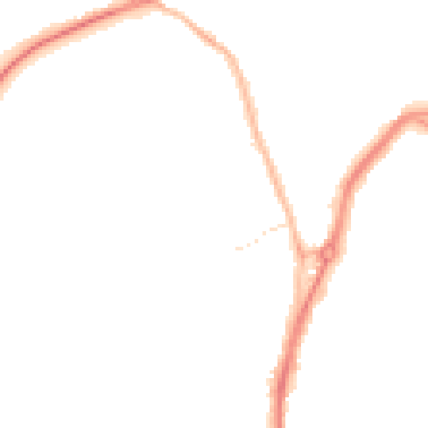 Night-time road noise heatmap for TS20 1BE