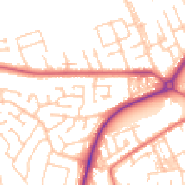Daytime road noise heatmap for TS20 1BF