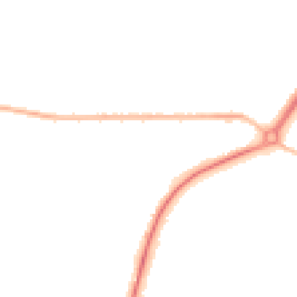 Night-time road noise heatmap for TS20 1BF