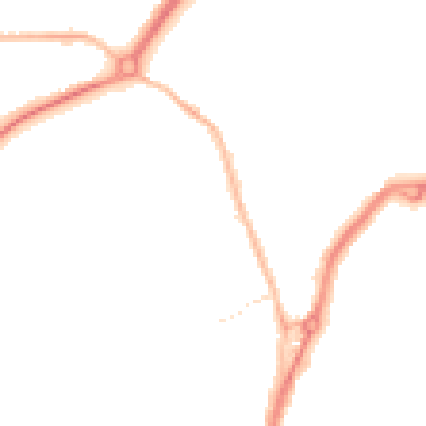 Night-time road noise heatmap for TS20 1BH