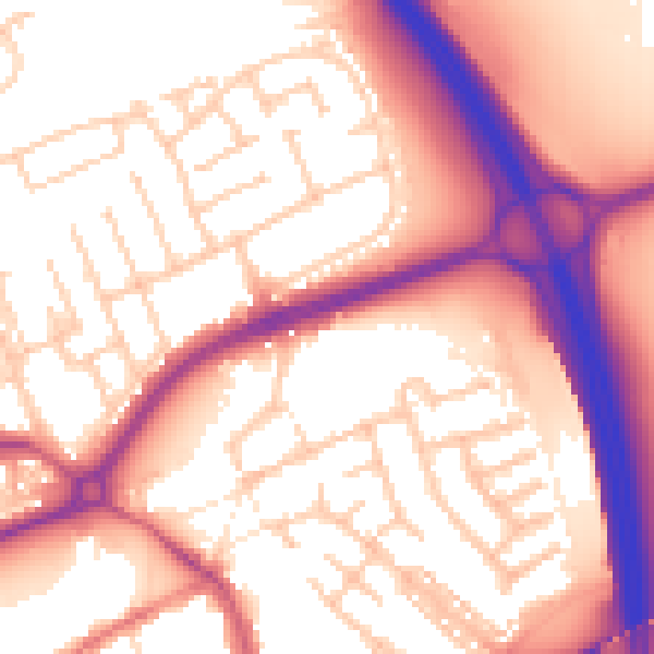 Daytime road noise heatmap for TS20 1BL
