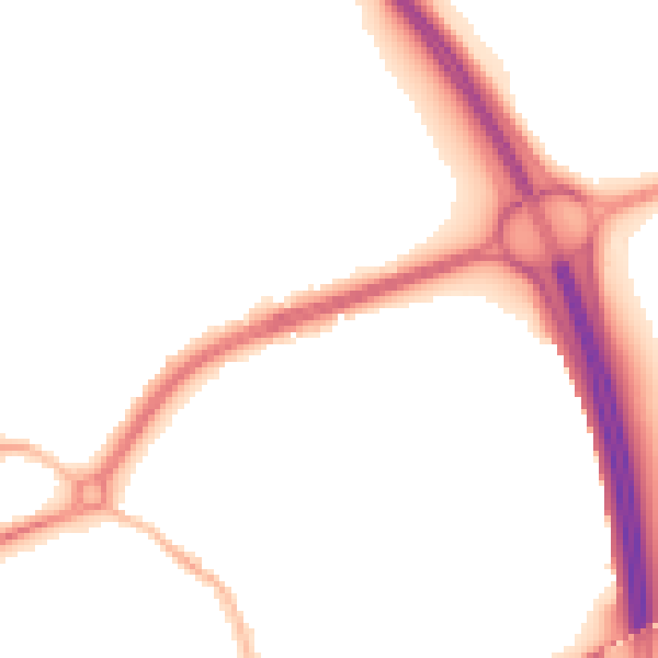 Night-time road noise heatmap for TS20 1BL