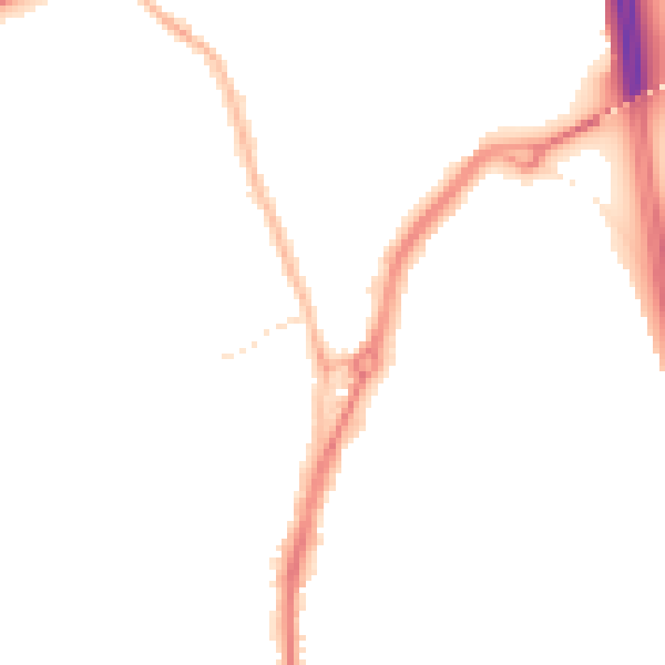 Night-time road noise heatmap for TS20 1DN