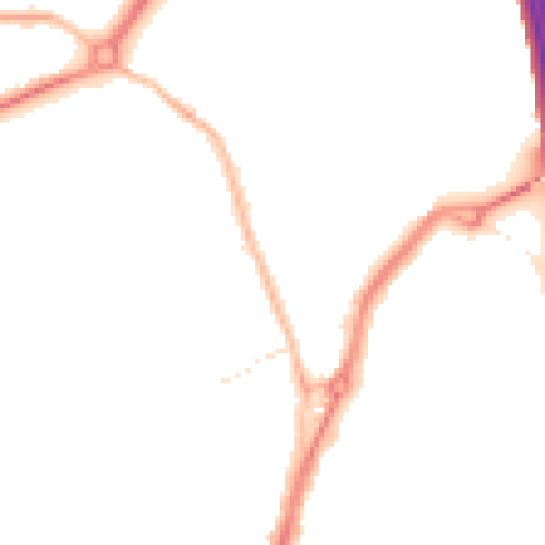 Night-time road noise heatmap for TS20 1DR