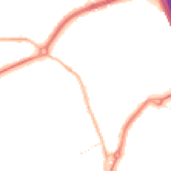 Night-time road noise heatmap for TS20 1DS