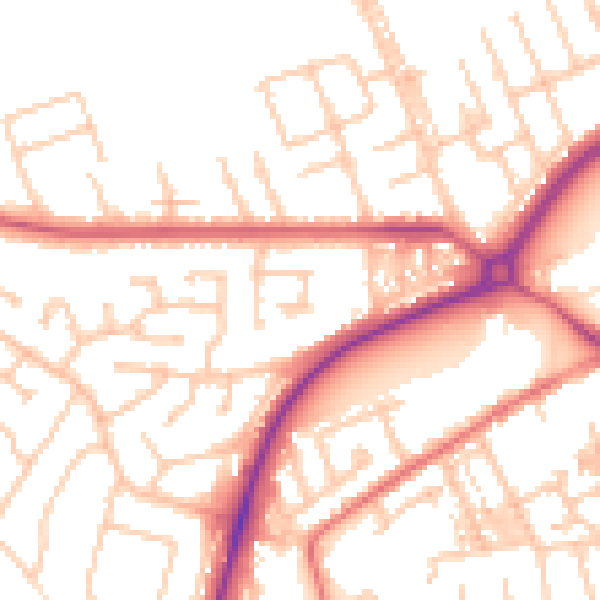 Daytime road noise heatmap for TS20 1FH