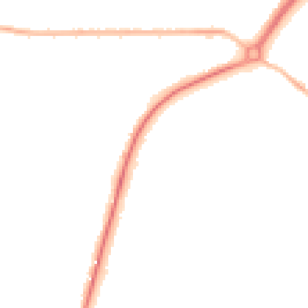 Night-time road noise heatmap for TS20 1HD