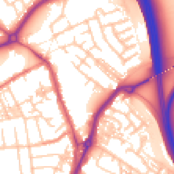 Daytime road noise heatmap for TS20 1JJ
