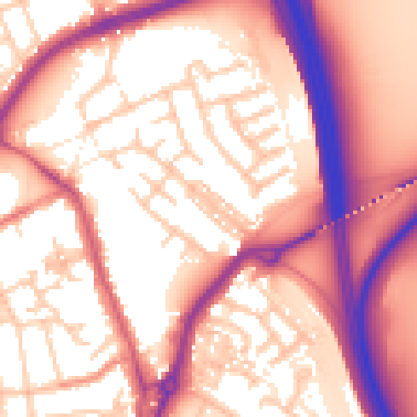 Daytime road noise heatmap for TS20 1JL