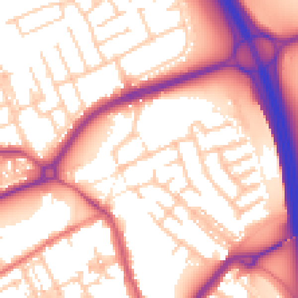 Daytime road noise heatmap for TS20 1LD
