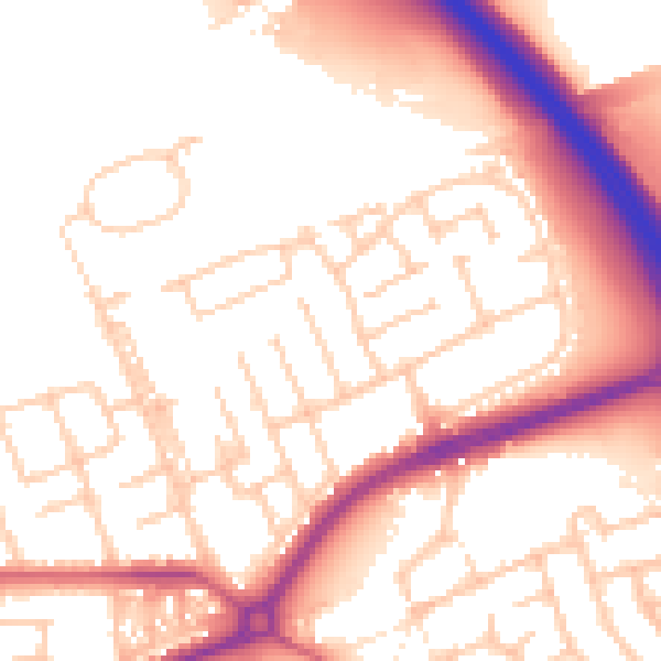 Daytime road noise heatmap for TS20 1LS