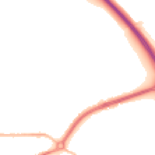 Night-time road noise heatmap for TS20 1LS
