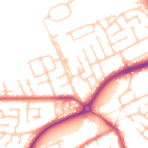 Daytime road noise heatmap for TS20 1NJ