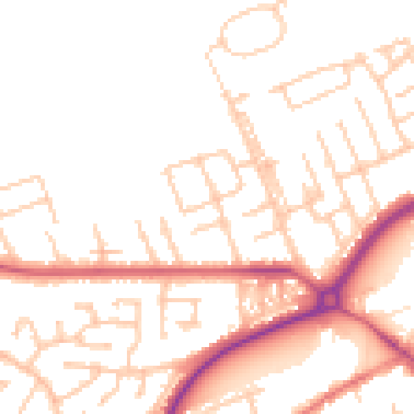 Daytime road noise heatmap for TS20 1NT