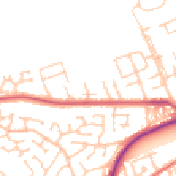 Daytime road noise heatmap for TS20 1PS